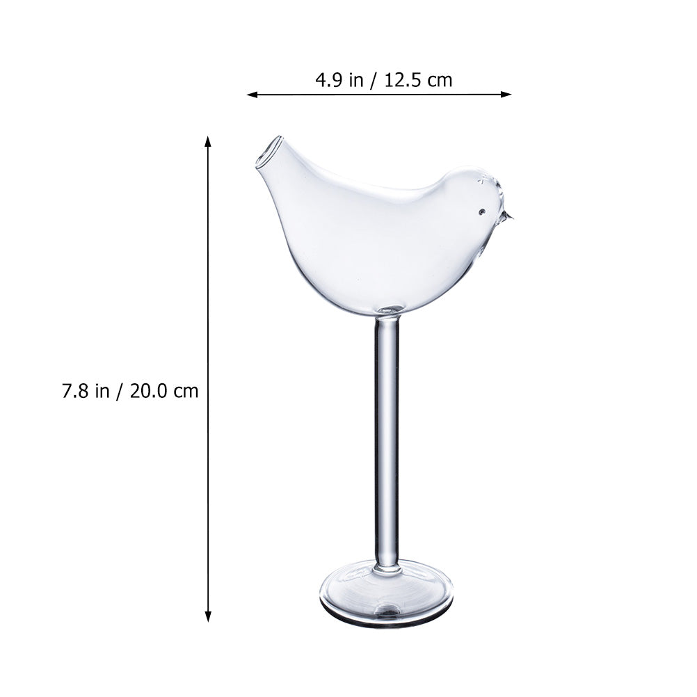 Rosarivae Bird Shape Cocktail Glass Goblets 2Pcs