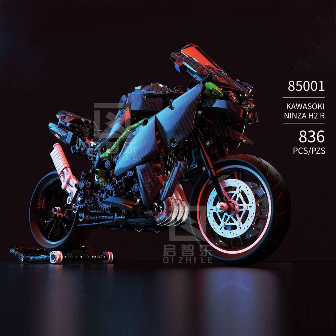 Technic Kawasaki H2R Motorcycle Building Block Compatible with