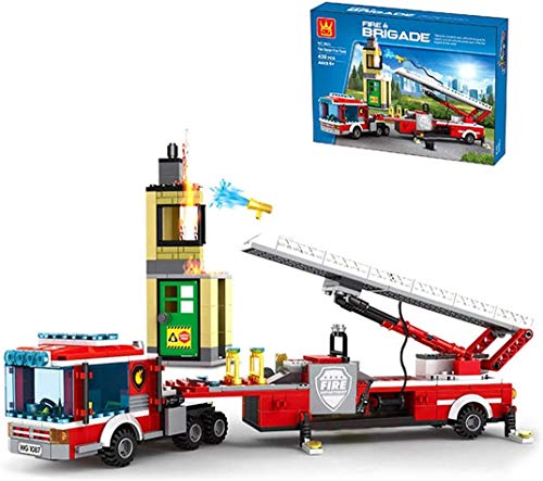 Fire Truck Building Block Model 431Pcs Moc City Rescue Car Set