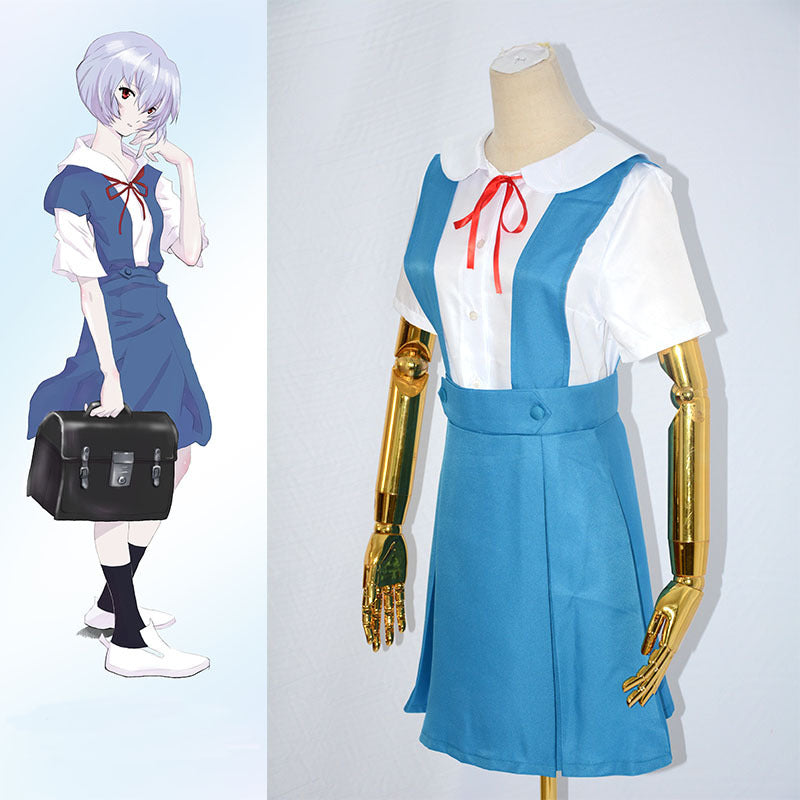 Anime EVA Cosplay Costume Ayanami Rei School Uniform – Rosarivae